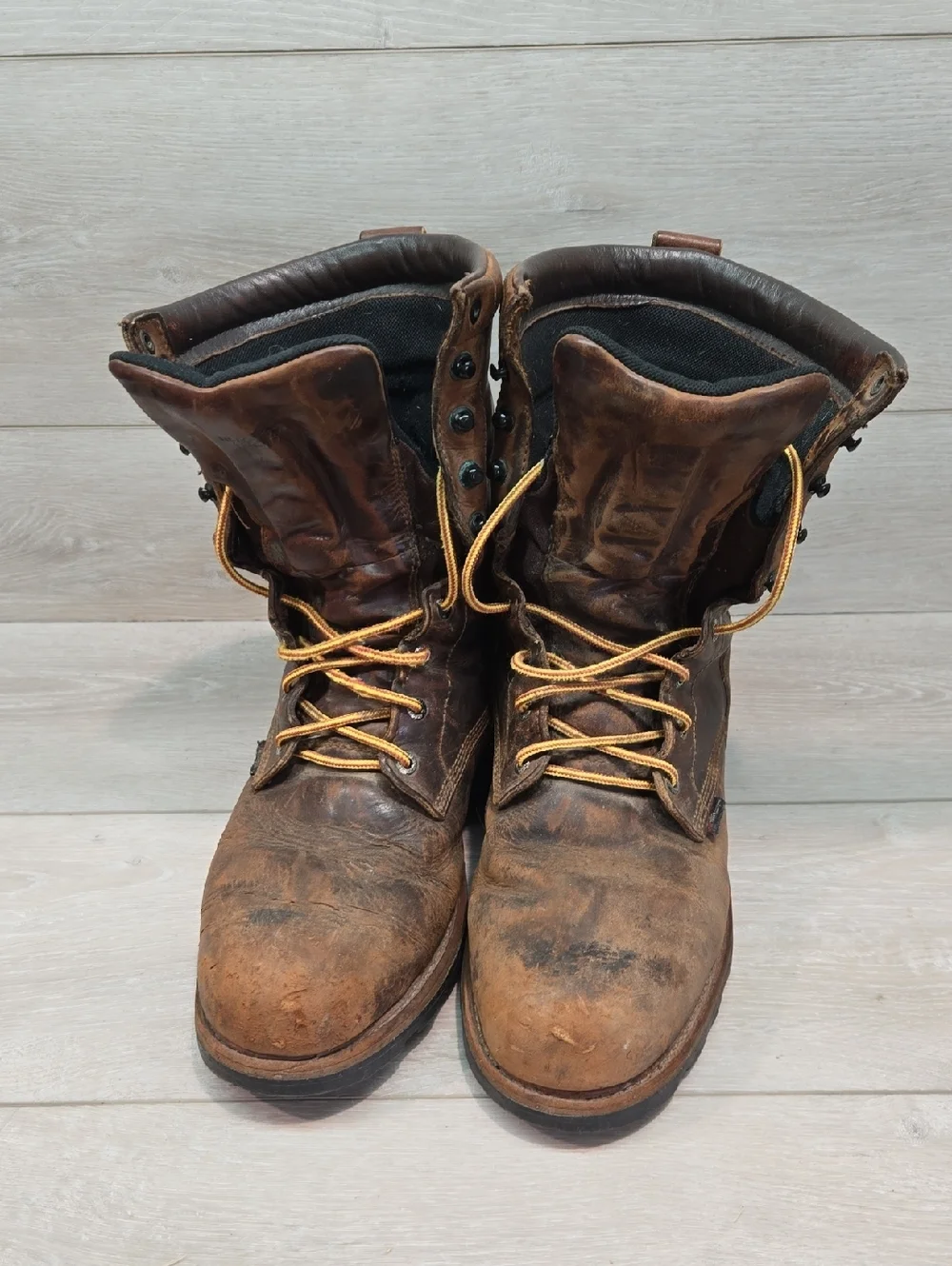 Red Wing Mens 4417 Steel Toe Shoes Brown Leather Lace-Up Work Boots Sz 10B